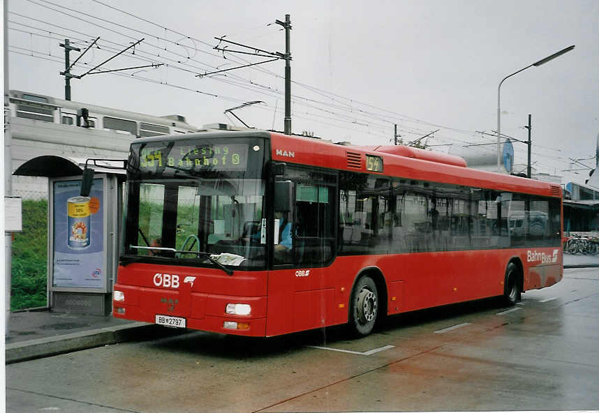 (056'735) - �BB - BB 2797 - MAN am 10. Oktober 2002 in Wien, Siebenhirten
