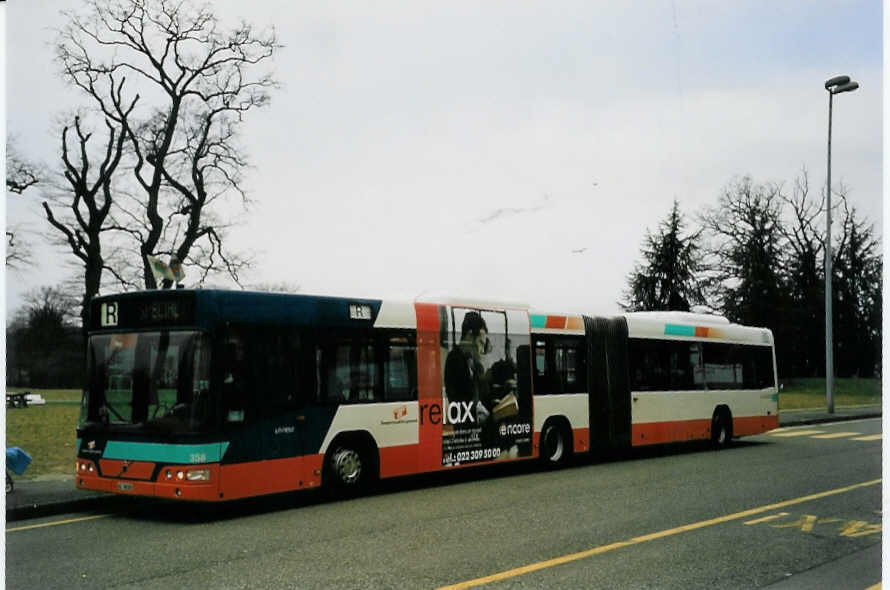 (059'137) - TPG Genve - Nr. 358/GE 96'165 - Volvo am 16. Mrz 2003 in Genve, Palexpo