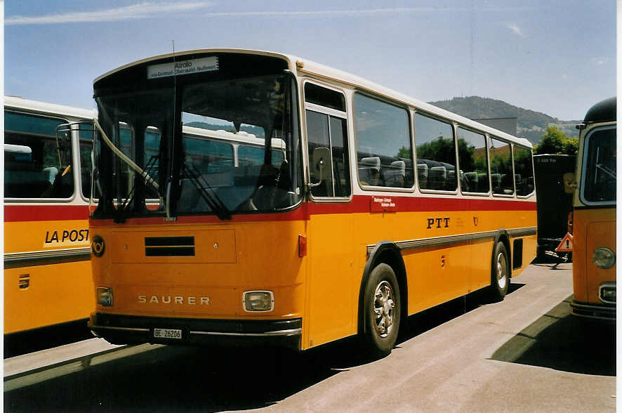 (060'917) - Schmid, Th�rishaus - BE 26'206 - Saurer/T�scher (ex P 24'244) am 21. Juni 2003 in Hinwil, AMP