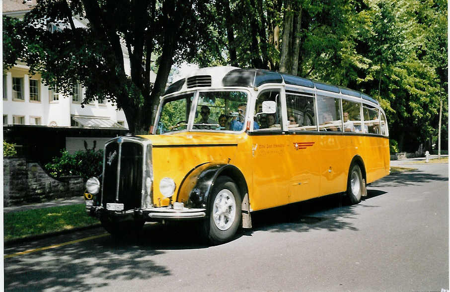 (061'502) - Mosimann, Aesch - ZH 128'417 - Saurer/R&J (ex Bnziger+Knecht, Dttwil; ex P 19'980; ex P 23'123) am 13. Juli 2003 in Luzern, Verkehrshaus