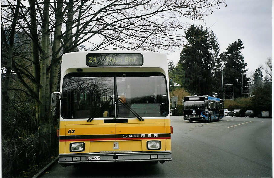 (065'116) - STI Thun - Nr. 52/BE 396'552 - Saurer/R&J am 6. Januar 2004 bei der Schifflndte Thun