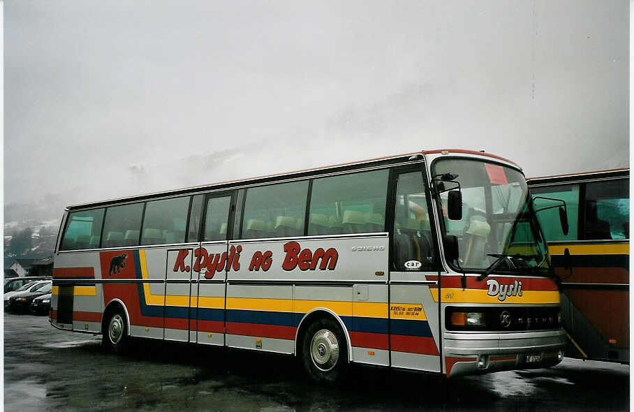 (065'229) - Dysli, Bern - Nr. 21/BE 17'120 - Setra am 7. Februar 2004 in Frutigen, Flugplatz