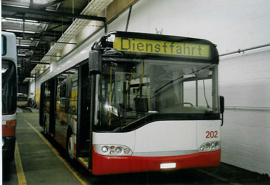 (067'108) - WV Winterthur - Nr. 202/ZH 719'202 - Solaris am 24. April 2004 in Winterthur, Depot Gr�zefeld