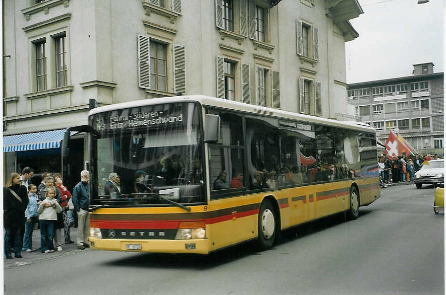 (071'226) - STI Thun - Nr. 9/BE 36'720 - Setra (ex AvH Heimenschwand Nr. 9) am 26. September 2004 in Thun, B�lliz