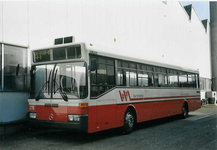 (071'724) - WV Winterthur - Nr. 278 - Mercedes (ex VBZ Z�rich Nr. 621) am 5. Oktober 2004 in Biel, BTR