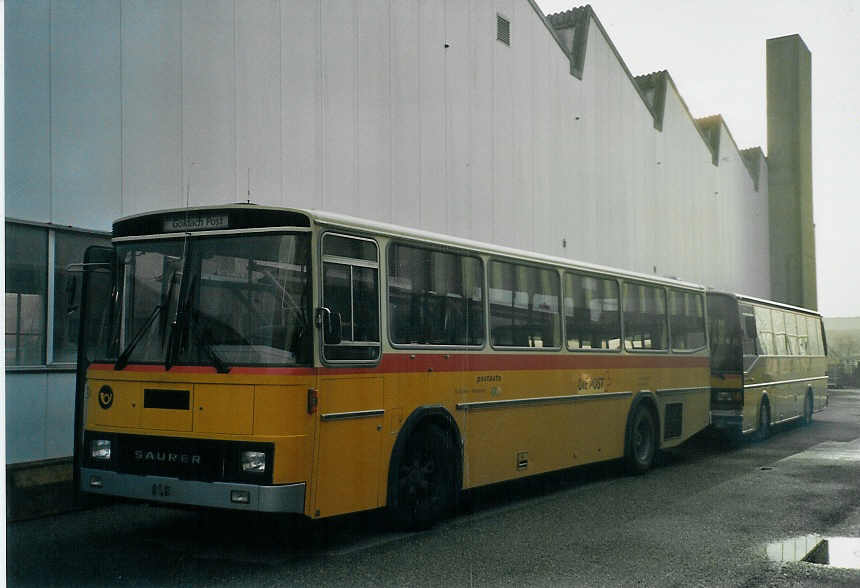 (072'708) - Schwizer, Goldach - Nr. 4 - Saurer/T�scher am 27. November 2004 in Biel, BTR
