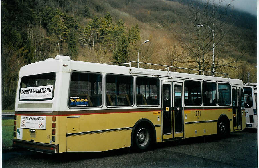 (073'704) - STI Thun - Nr. 58 - Saurer/R&J am 3. Januar 2005 in Biel, BTR