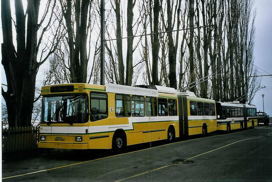 (074'118) - TN Neuch�tel - Nr. 110 - NAW/Hess Gelenktrolleybus am 16. Januar 2005 in Neuch�tel, D�p�t