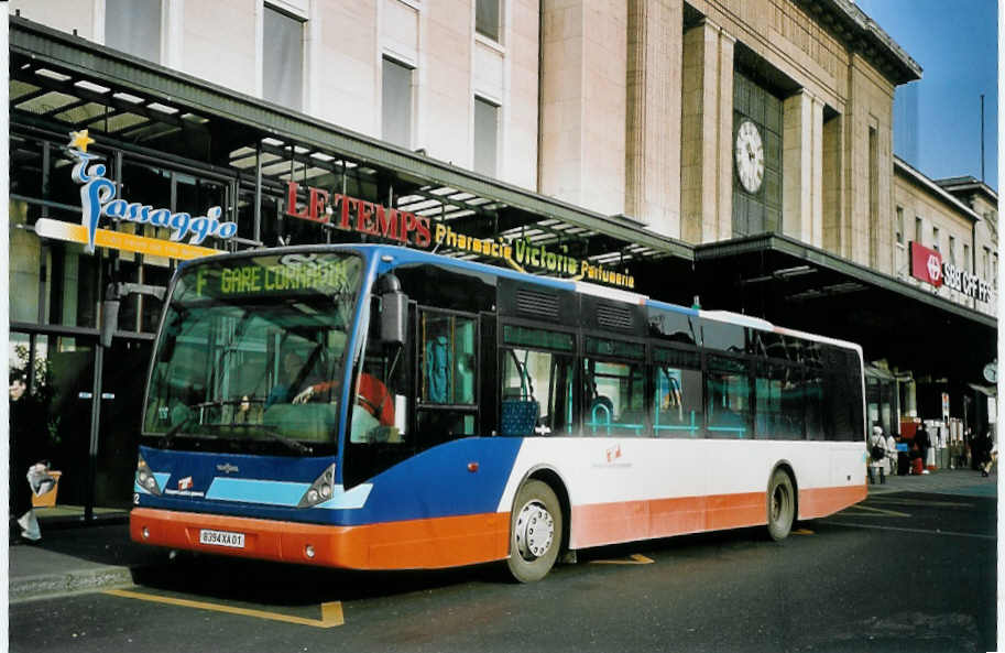 (074'907) - Aus Frankreich: TPG Gen�ve (France) - Nr. 492/8394 XA 01 - Van Hool am 24. Februar 2005 beim Bahnhof Gen�ve