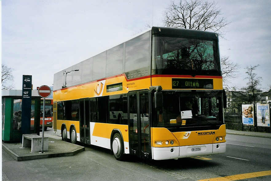 (075'817) - Wyss, Boningen - SO 21'724 - Neoplan am 31. M�rz 2005 beim Bahnhof Olten