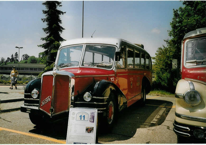 (077'634) - Meier, Gr�t - Nr. 12 - FBW/R&J (ex Wespe, Altst�tten; ex AFA Adelboden Nr. 12) am 18. Juni 2005 in Hinwil, AMP