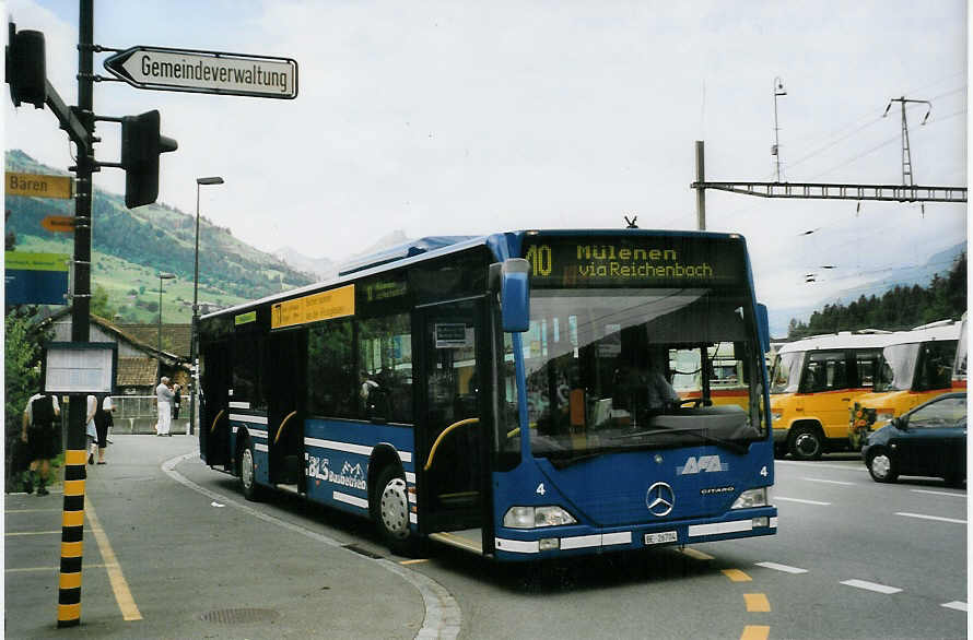 (078'011) - AFA Adelboden - Nr. 4/BE 26'704 - Mercedes am 25. Juni 2005 beim Bahnhof Reichenbach