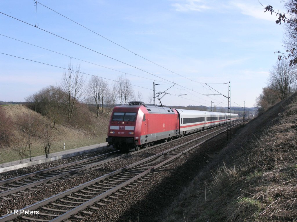 101 131-1 als IC914 nach Berlin bei Fahlenbach. 24.03.11