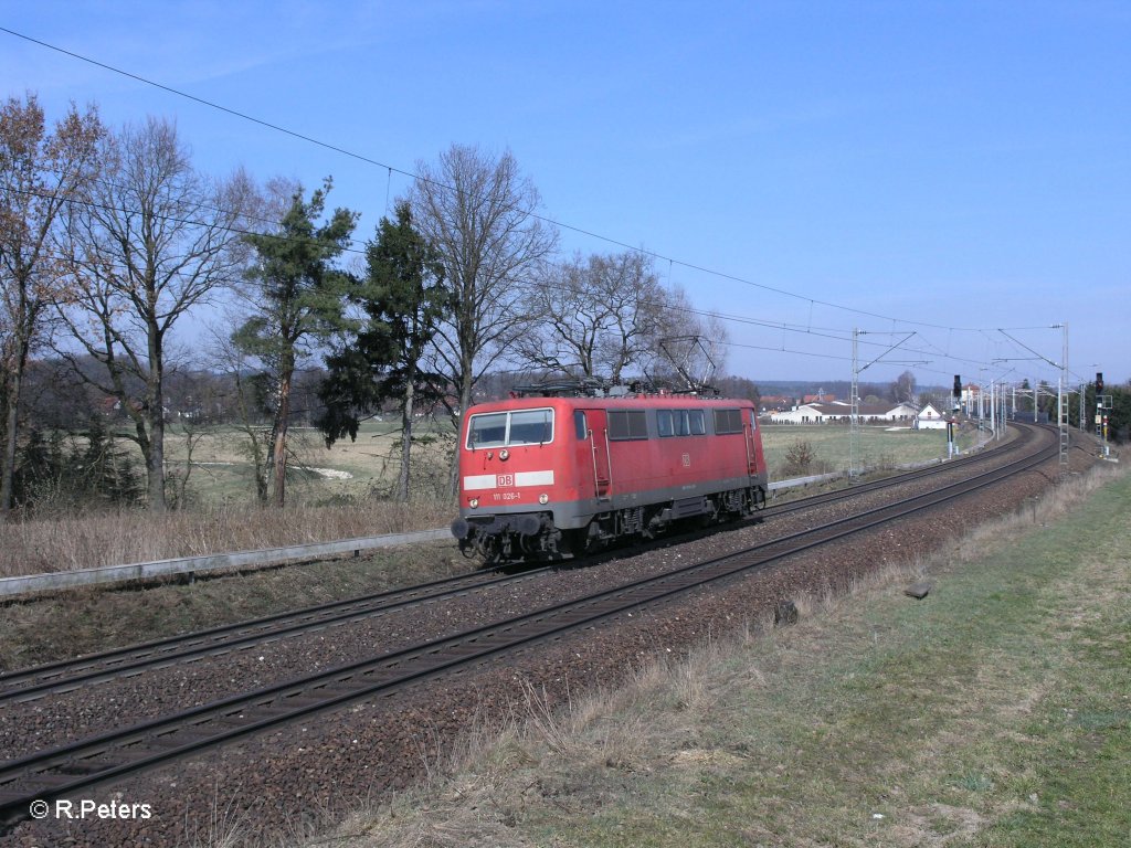 111 026-1 LZ bei Rohrbach. 24.03.11