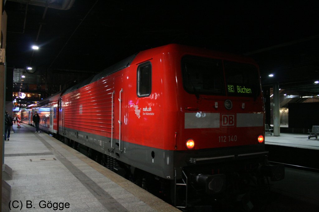 112 140 im Hamburger Hbf nach B�chen als RE