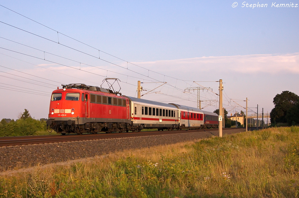 115 459-0 mit dem PbZ 2456 von Berlin-Lichtenberg nach Hamburg-Langenfelde in Vietznitz. 30.07.2013