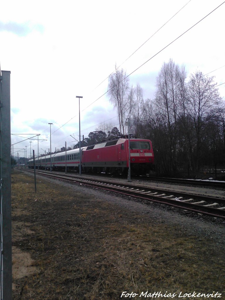 120 151-6 mit dem Uex abgestellt aufm Abstellgleis in Ostseebad Binz am 7.4.13