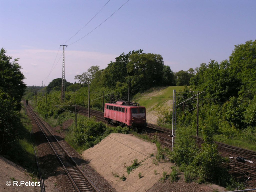 140 024-1 kommt solo aus Guben komment in Frankfurt/Oder eingefahren. 24.05.08