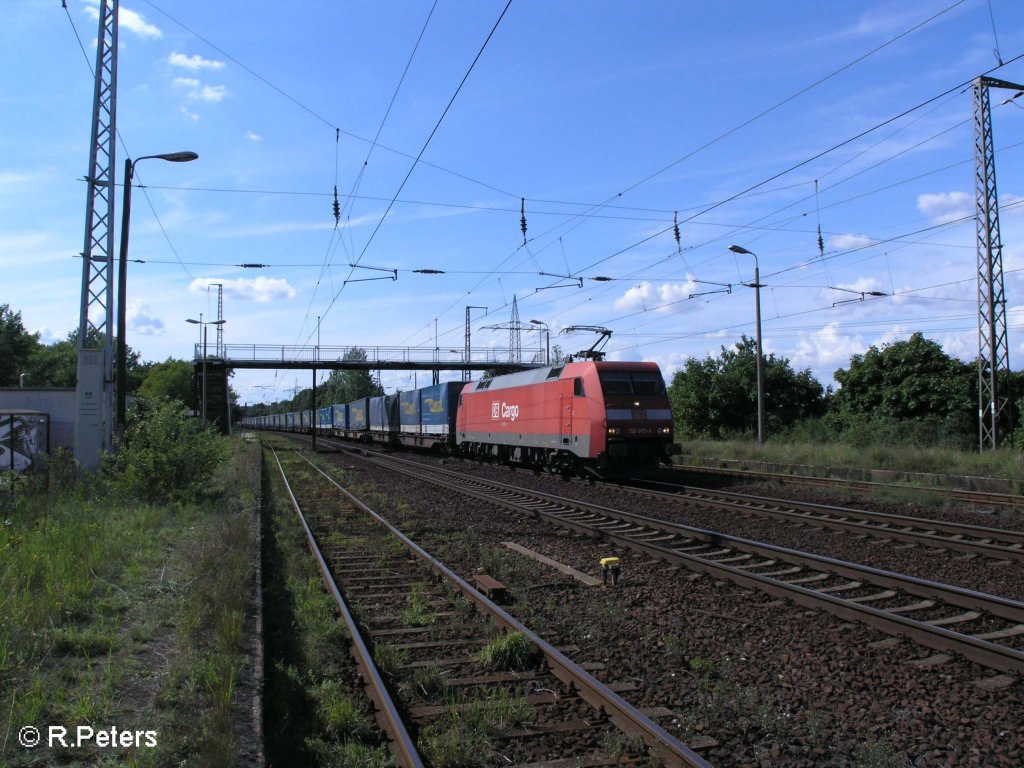 152 015-4 durchfhrt saarmund mit dem LKW-walter. 17.08.08