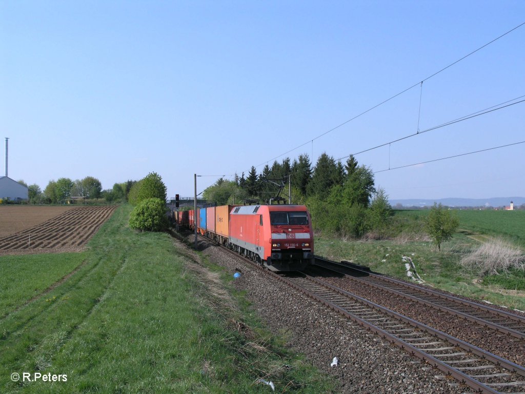 152 156-6 mit Containerzug bei Altegolsheim. 21.04.11