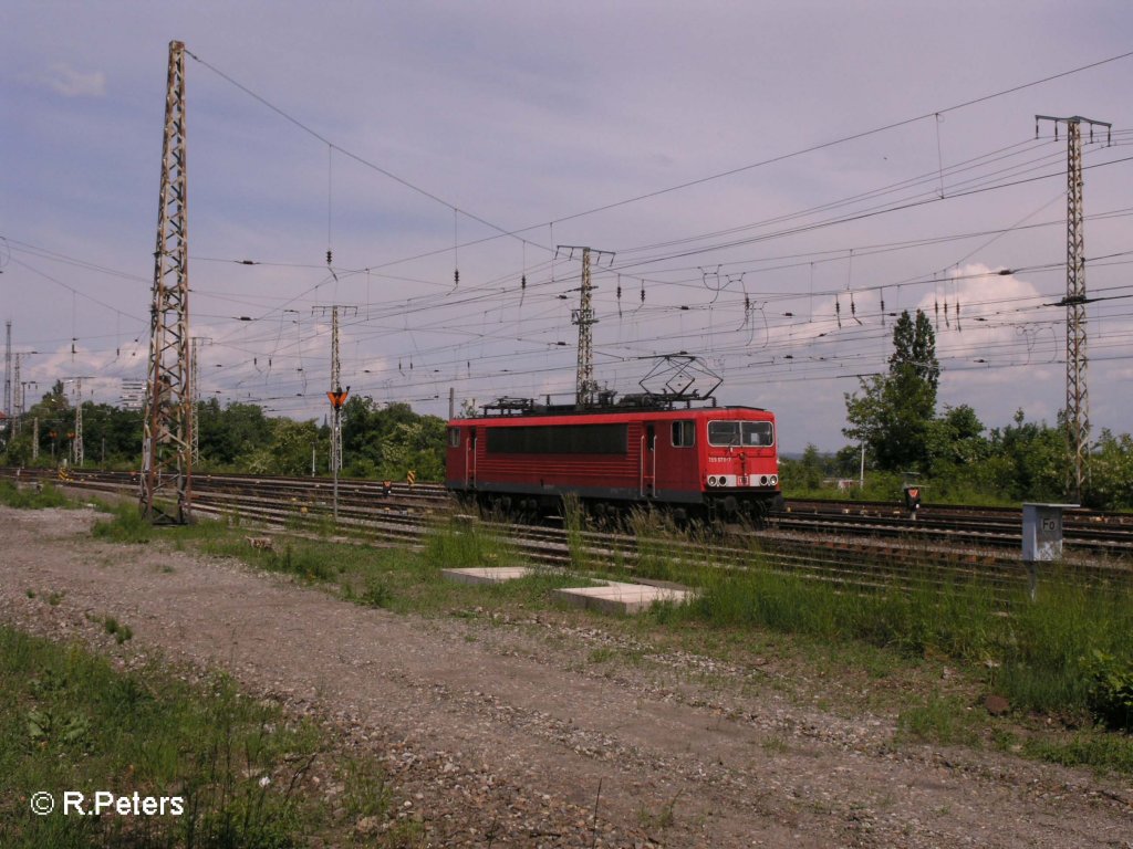 155 079-7 verlsst Frankfurt/Oder auf dem Weg zur Oderbrcke. 24.05.08