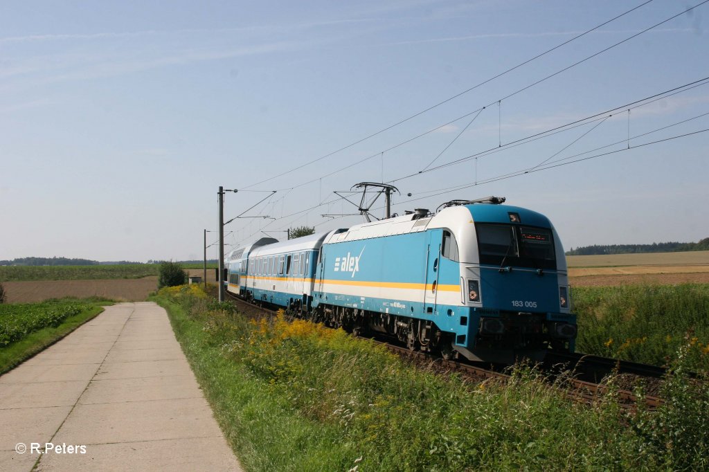 183 005 mit ALX 355 nach Prag. 03.08.11