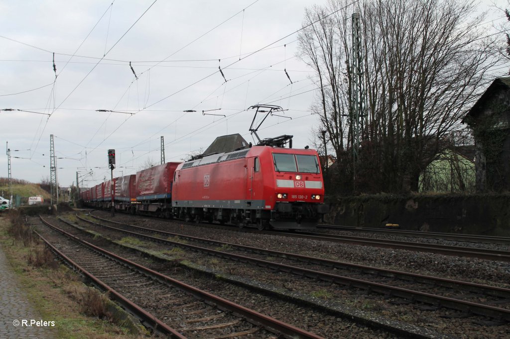 185 130-2 mit dem Winner Spedition in Hattenheim am Rhein. 18.12.12