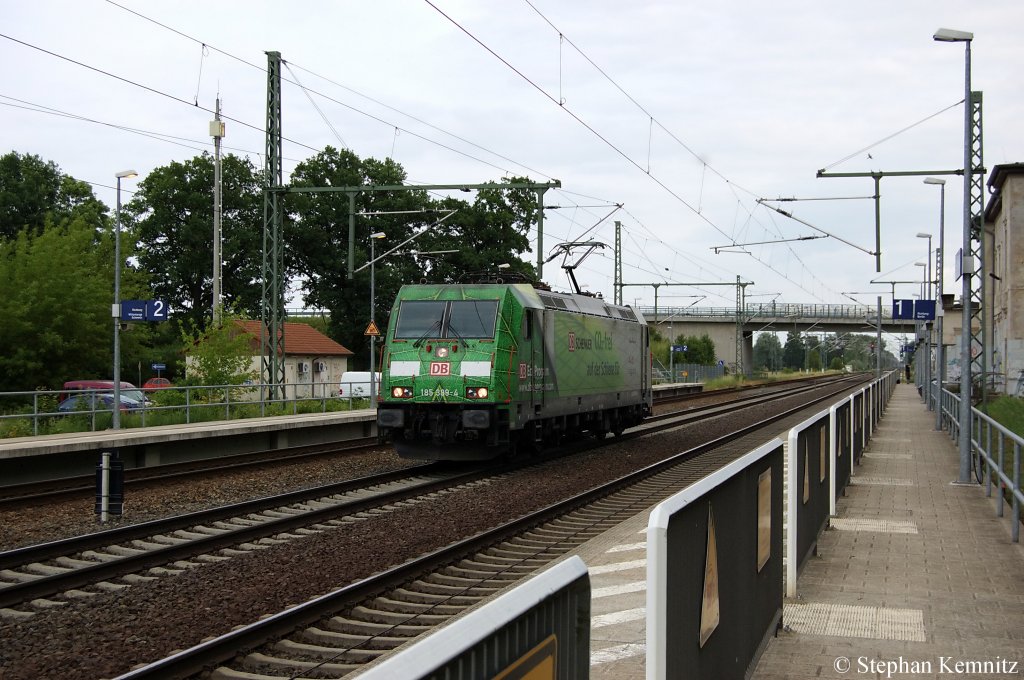 185 389-4 als Lz in Friesack(Mark) in Richtung Neustadt(Dosse) unterwegs. 09.06.2011