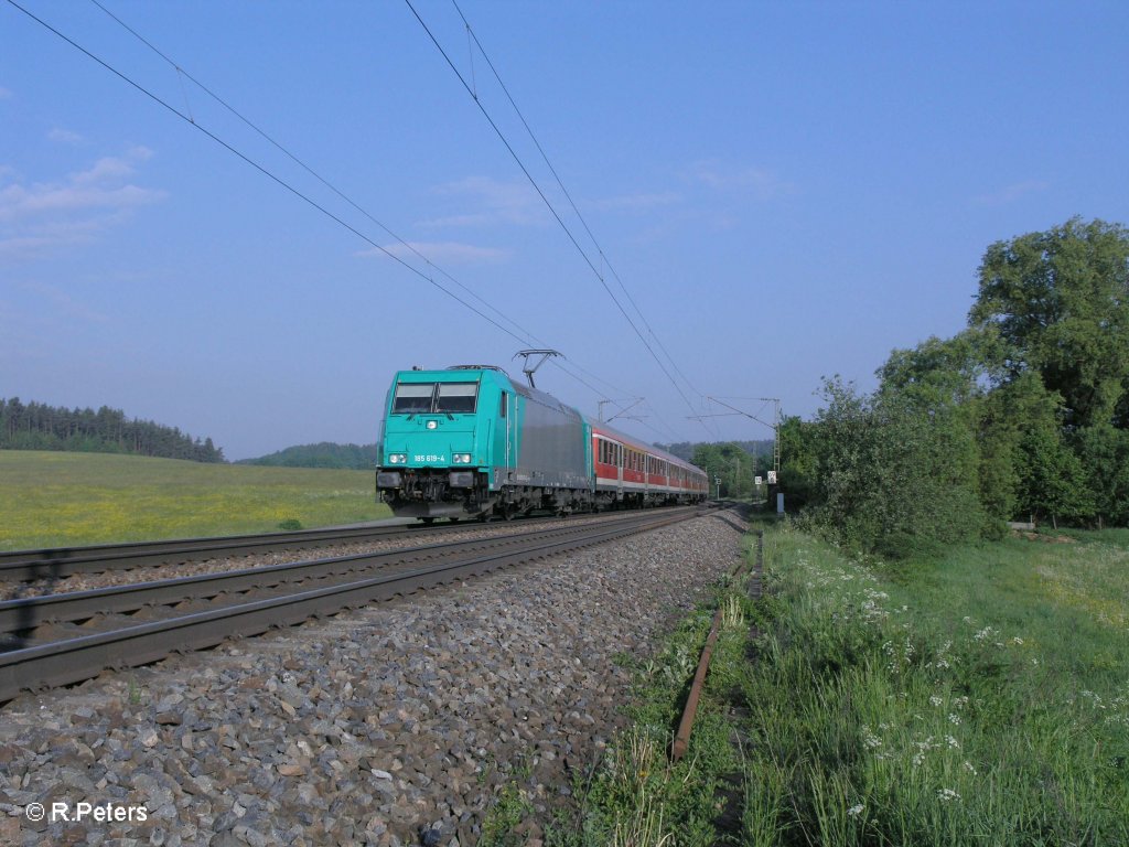 185 619-4 mit der S3 39315 nach Neumarkt(Oberpfalz) bei Plling. 13.05.11