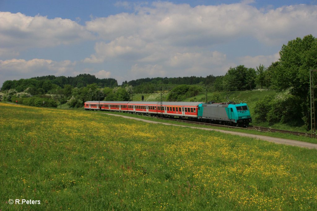 185 619-4 mit S3 39336 nach Nrnberg bei Plling. 13.05.11