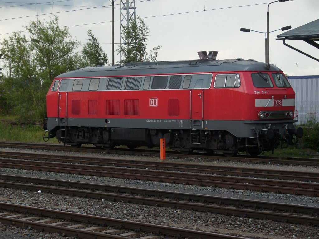 218 374 am Gterboden in Stralsund am 25.Juli 2009.