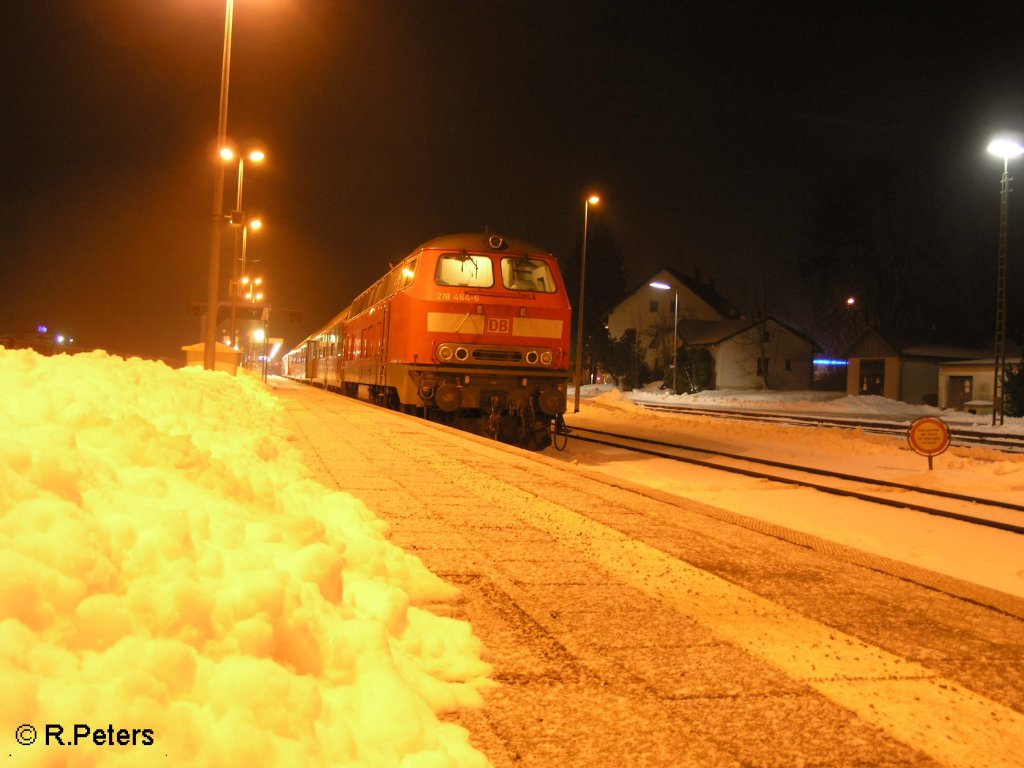 218 464-8 hat Buchloe mit der letzten RB erreicht. 22.02.09