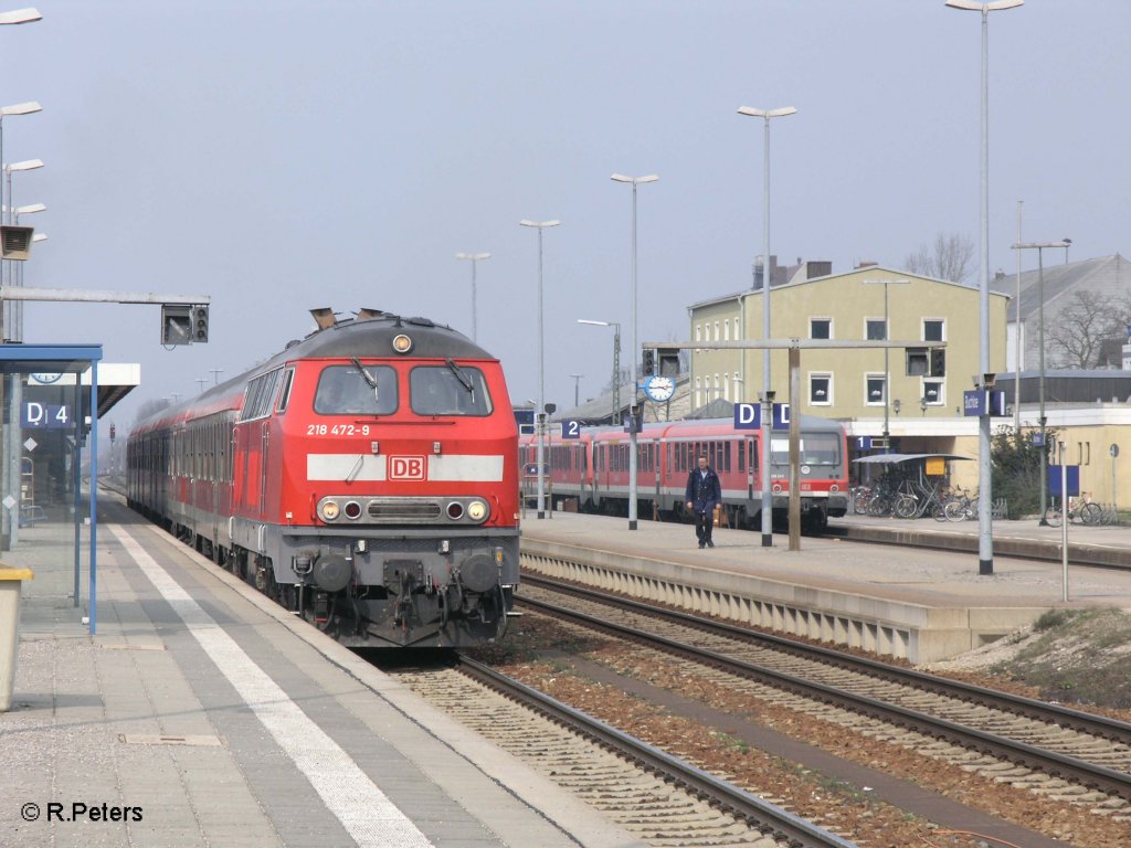 218 472-9 hat Buchloe mit den RE32612 Fssen erreicht. 04.04.09
