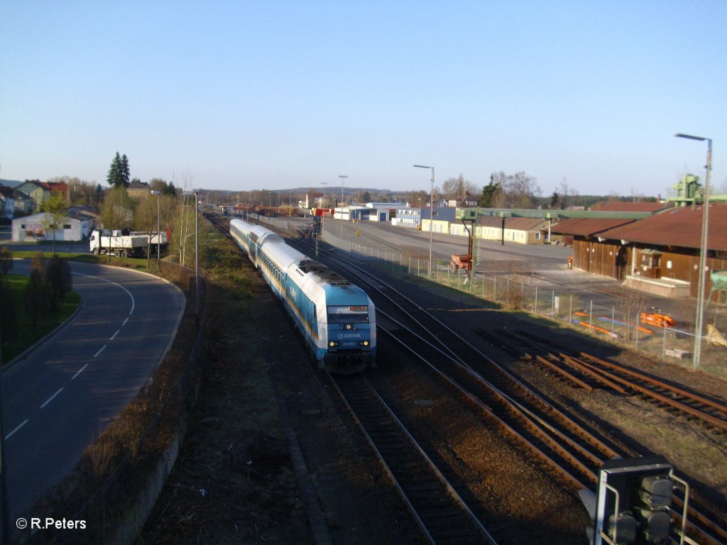 223 062 verlsst Wiesau mit ALX84121 nach Mnchen. 08.03.11