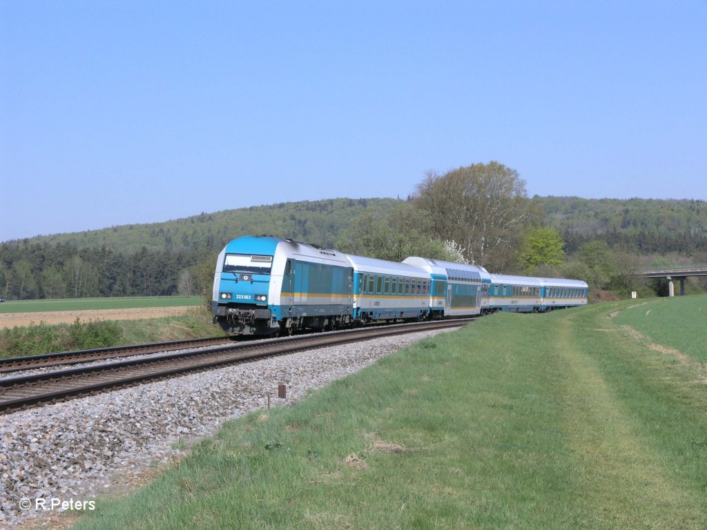 223 063 mit ALX84111 Hof - Mnchen bei Oberteich. 23.04.11