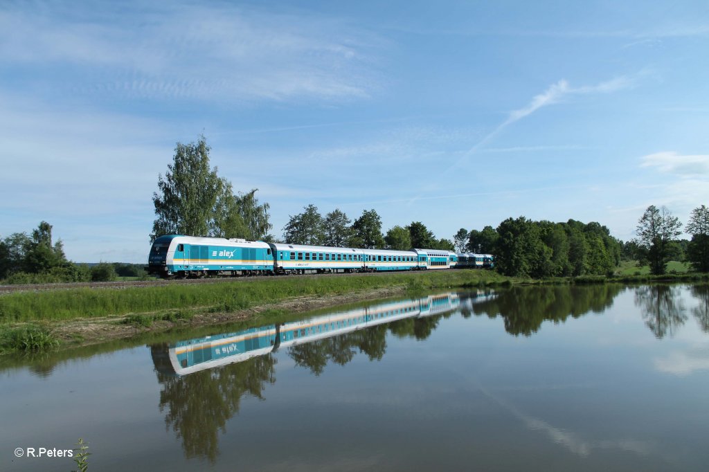 223 066 mit dem ALX84109 Hof - Mnchen bei Wiesau. 16.06.13