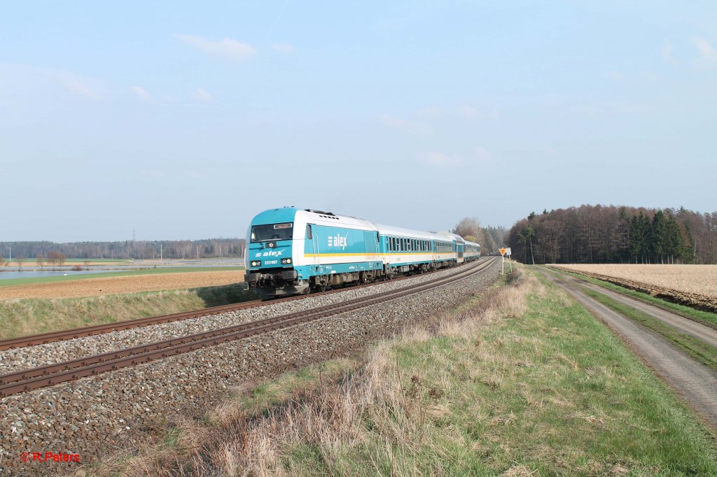 223 067 mit dem ALX84110 Mnchen - Hof bei Oberteich. 21.04.13