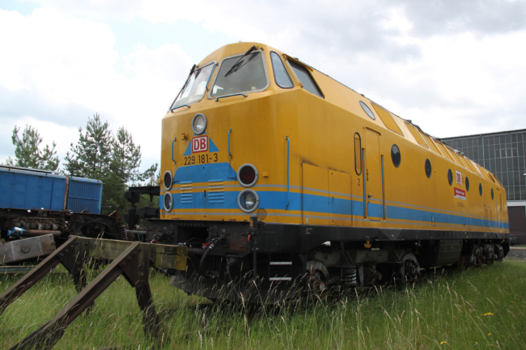 229 181-3 abgestellt im Bahnwerk Neustrelitz(Netinera Werke GmbH)Aufgenommen am 17.06.2011
