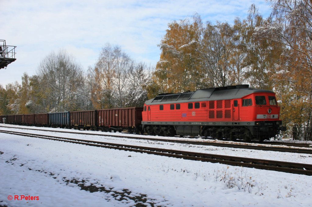 232 384-8 mit dem 45363 Nrnberg - Cheb in Arzberg. 28.10.12