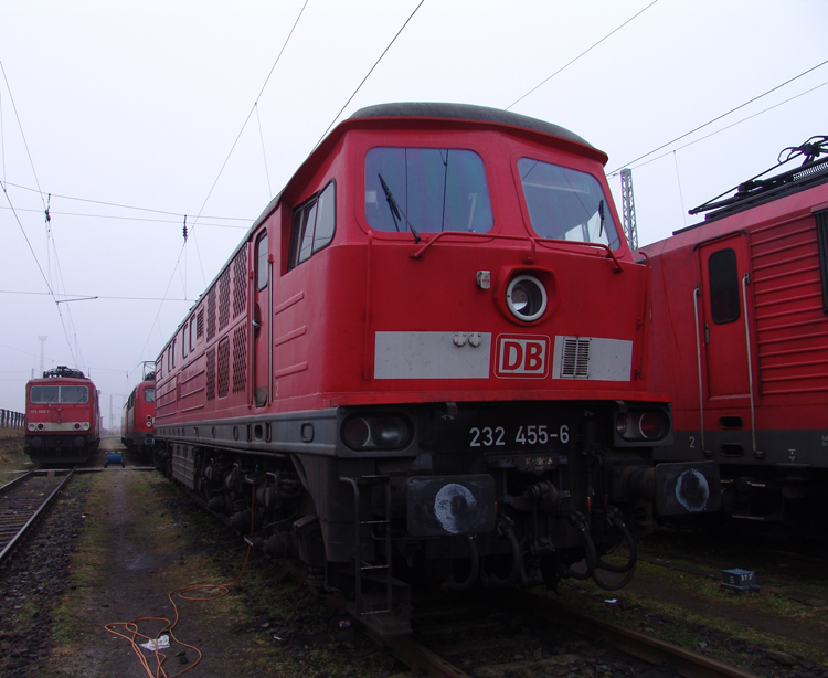 232 455-6 abgestellt im BW Rostock-Seehafen(17.02.06)fotografiert von I.Pavel