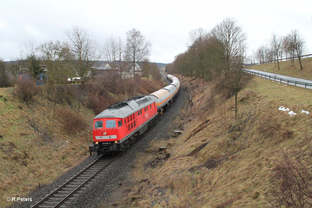 232 608-9 mit dem 45365 Nrnberg - Cheb bei Seuen. 05.02.13