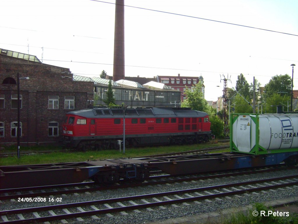 233 662-6 steht in Frankfurt/Oder abgestellt. 24.05.08