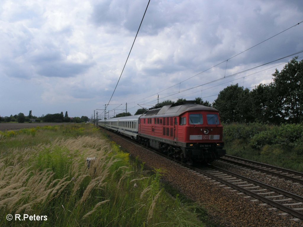 234 144-4 zieht bei Jacobsdorf(Mark) den EC45 warschau. 19.08.08