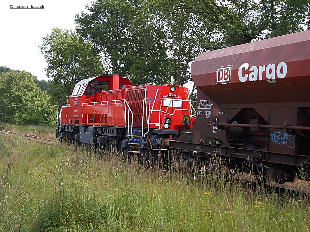 261 028-5 fuhr mit 15 facns zum glinder bhf am 03.07.13