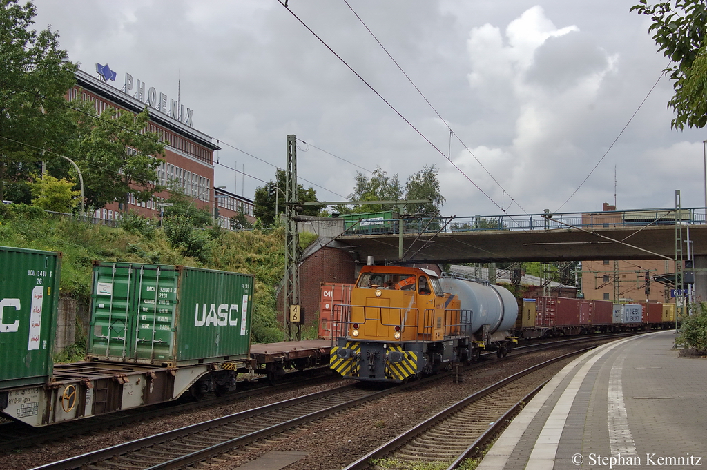 274 104-5 der CC-Logistik GmbH & Co. KG mit einem Kesselwagen in Hamburg-Harburg. 01.09.2011