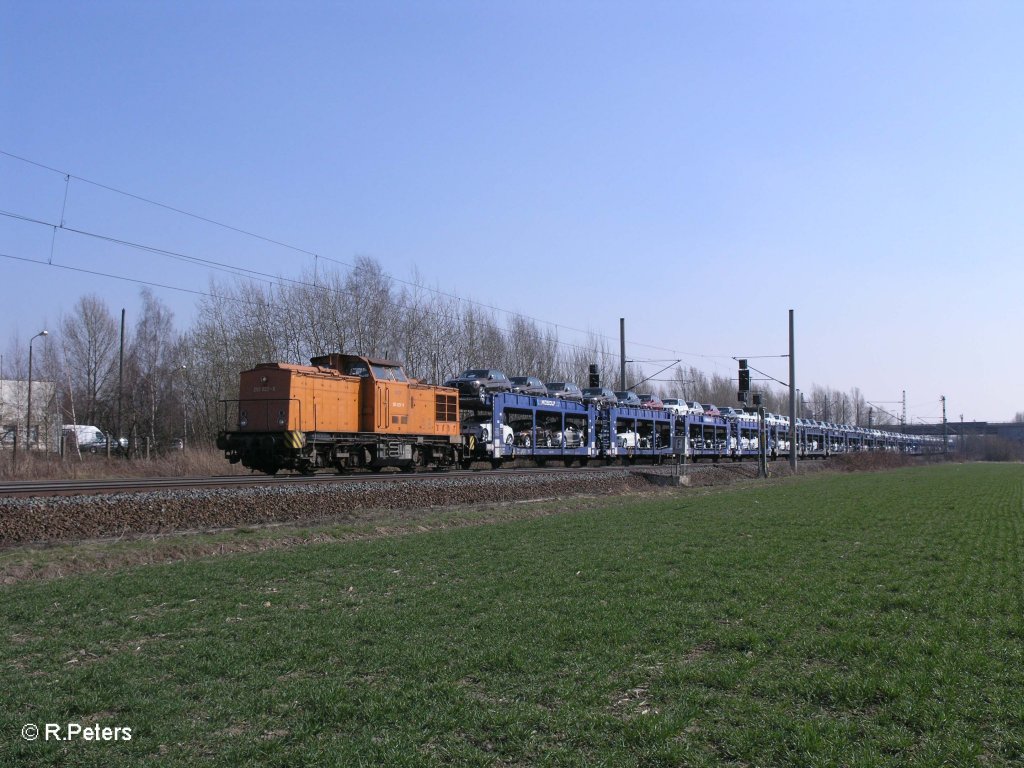 293 023-8 mit BMW-Zug bei Podelwitz. 29.03.11