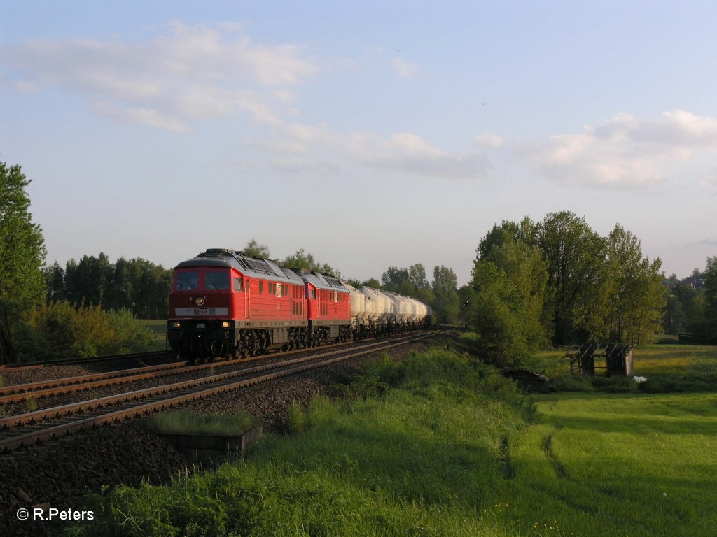 318 und 315 mit Zementzug bei Schnfeld. 27.05.10