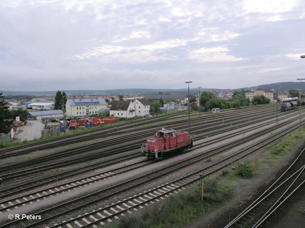 363 651-1 rangiert im Bahnhof Schwandorf. 26.05.10