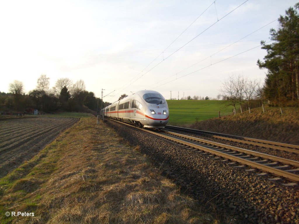 403 017-7 „Recklinghausen“ als ICE629 Dortmund/Essen - Mnchen bei Fahlenbach. 24.03.11
