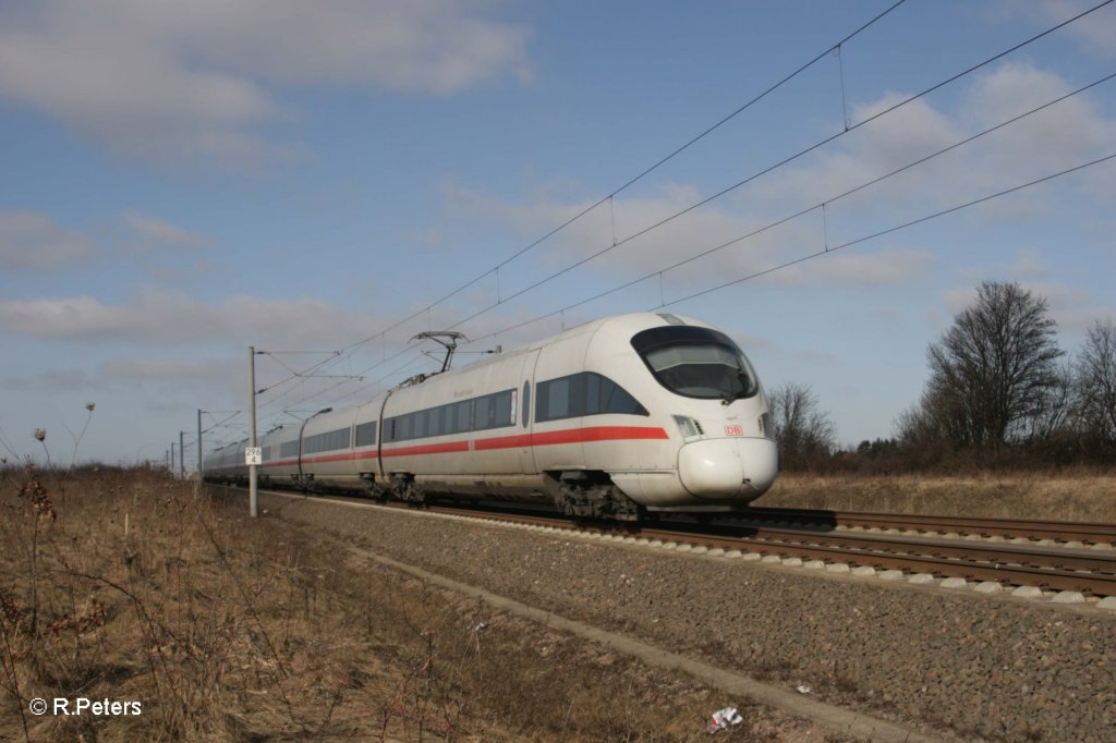 411 013 bei Leipzig-Halle-Flughafen. 06.03.11